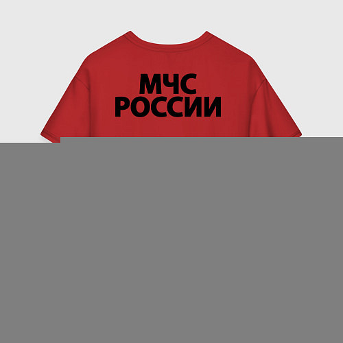 Женская футболка оверсайз МЧС России двусторонняя / Красный – фото 2