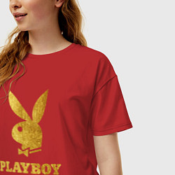 Футболка оверсайз женская PLAYBOY GOLD, цвет: красный — фото 2