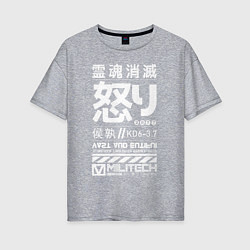 Женская футболка оверсайз Cyperpunk 2077 Japan tech