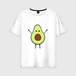 Женская футболка оверсайз Милый авокадо