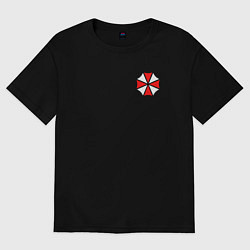 Футболка оверсайз женская UMBRELLA CORP НА СПИНЕ, цвет: черный