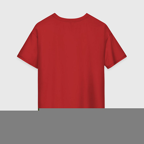 Женская футболка оверсайз Мумий Тролль / Красный – фото 2