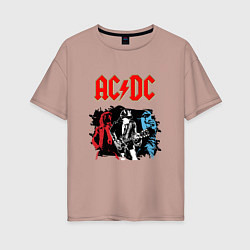 Женская футболка оверсайз ACDC