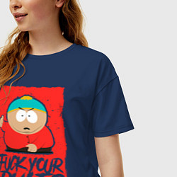 Футболка оверсайз женская CARTMAN, цвет: тёмно-синий — фото 2