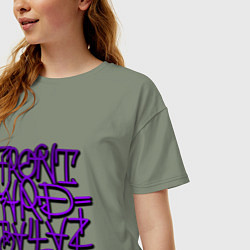 Футболка оверсайз женская GTA Tag BALLAS, цвет: авокадо — фото 2