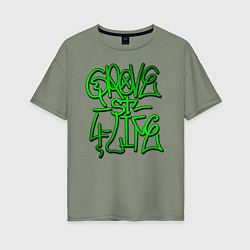 Женская футболка оверсайз GTA Tag GROVE