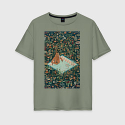 Футболка оверсайз женская BoJack Horseman, цвет: авокадо