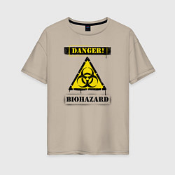 Женская футболка оверсайз Biohazard