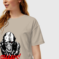 Футболка оверсайз женская STAAAAARS!, цвет: миндальный — фото 2