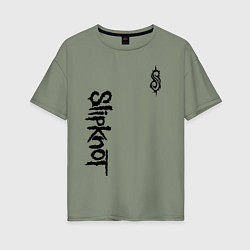 Футболка оверсайз женская SLIPKNOT, цвет: авокадо
