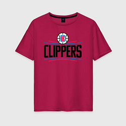 Женская футболка оверсайз Los Angeles Clippers 1