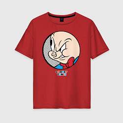 Женская футболка оверсайз Porky Pig