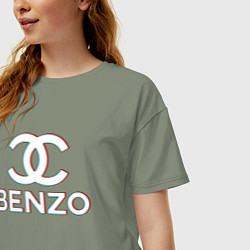 Футболка оверсайз женская BBT BENZO GANG, цвет: авокадо — фото 2