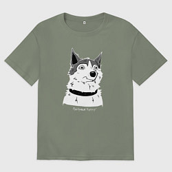 Женская футболка оверсайз Курьер - Шарик