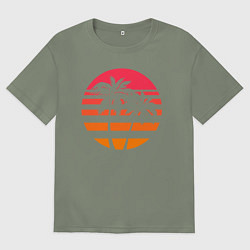 Женская футболка оверсайз Пальма