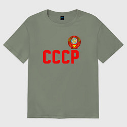 Футболка оверсайз женская СССР, цвет: авокадо