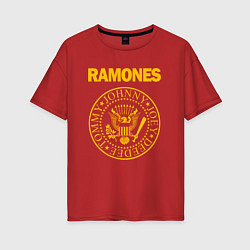 Женская футболка оверсайз RAMONES