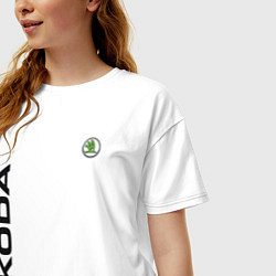 Футболка оверсайз женская Skoda, цвет: белый — фото 2