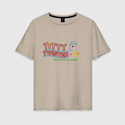 Женская футболка оверсайз Titty Twister