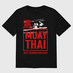 Футболка оверсайз женская MUAY THAI, цвет: черный