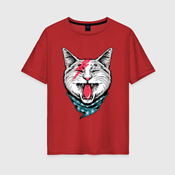 Женская футболка оверсайз Cat Bowie