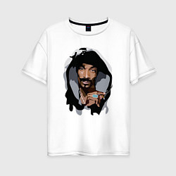Футболка оверсайз женская Snoop Dogg, цвет: белый
