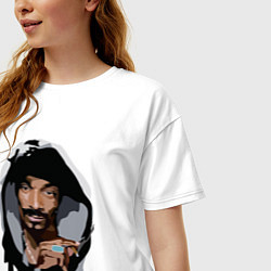Футболка оверсайз женская Snoop Dogg, цвет: белый — фото 2