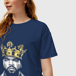 Футболка оверсайз женская Ice Cube King, цвет: тёмно-синий — фото 2