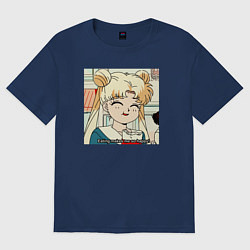 Женская футболка оверсайз Еда Делает Меня Счастливой! SM