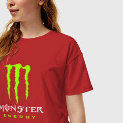 Футболка оверсайз женская MONSTER ENERGY, цвет: красный — фото 2