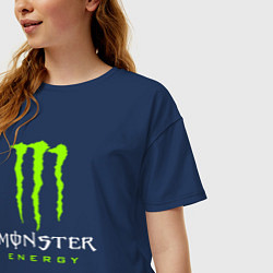 Футболка оверсайз женская MONSTER ENERGY, цвет: тёмно-синий — фото 2