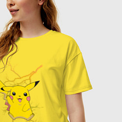 Футболка оверсайз женская Pikachu, цвет: желтый — фото 2