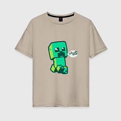Женская футболка оверсайз MINERCRAFT CREEPER