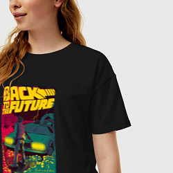 Футболка оверсайз женская Back to the Future, цвет: черный — фото 2