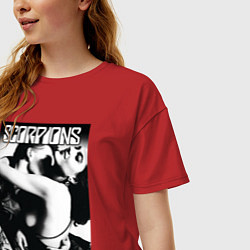 Футболка оверсайз женская Scorpions, цвет: красный — фото 2