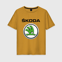 Женская футболка оверсайз SKODA