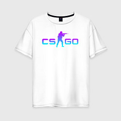 Женская футболка оверсайз CS GO NEON