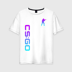 Женская футболка оверсайз CS GO NEON