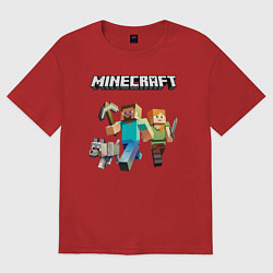 Женская футболка оверсайз MINECRAFT