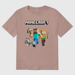 Женская футболка оверсайз MINECRAFT