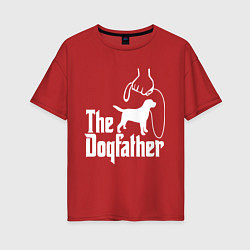 Женская футболка оверсайз The Dogfather - пародия