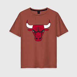 Женская футболка оверсайз Chicago Bulls