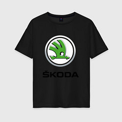 Женская футболка оверсайз SKODA