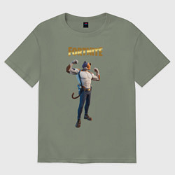 Женская футболка оверсайз Meowcles Fortnite 2