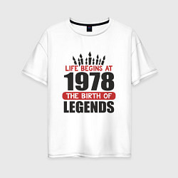 Женская футболка оверсайз 1978 - рождение легенды