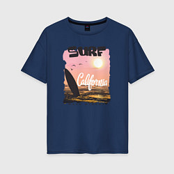 Женская футболка оверсайз Surf California
