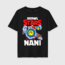 Футболка оверсайз женская BRAWL STARS NANI, цвет: черный