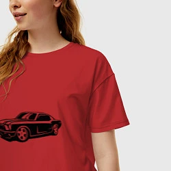 Футболка оверсайз женская Ford Mustang Z, цвет: красный — фото 2