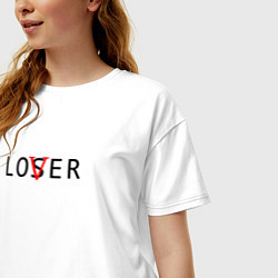 Футболка оверсайз женская Lover - loser, цвет: белый — фото 2