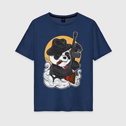 Женская футболка оверсайз Panda Gangster